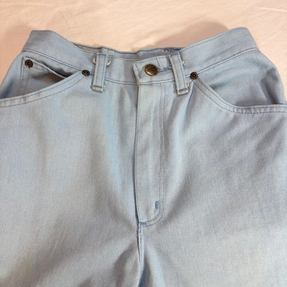 VTG Wrangler womens light blue jeans.  Size 24. High rise, straight leg.  1970s - Picture 2 of 6